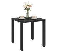 Outsunny Table de Jardin Carrée Table de Terrasse 45 x 45 x 45,5 cm Noir | Cadre en Métal, Intérieur et Extérieur, pour Balcon, Porche, Patio