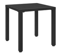 Outsunny Table de jardin carrée, table de terrasse, cadre en métal, intérieur et extérieur, pour balcon, porche, patio, noir