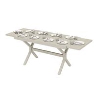 Outsunny Table de Jardin Extensible pour 8-10 Personnes, en Aluminium et Acier, 154/214x85x73 cm, Gris