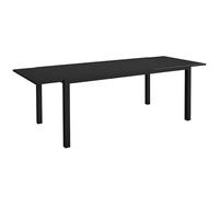 Outsunny Table de Jardin Extensible Table à Manger de Patio en Aluminium rectangulaire pour 6-8 Personnes, Charge Max. 50kg, dim. 180/240L x 94l x 73H cm, Noir