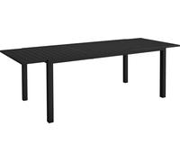 Outsunny Table de jardin extensible table à manger de patio en aluminium rectangulaire pour 6 - 8 personnes, charge max. 50kg, dim. 180/240L x 94l x 73H cm, noir