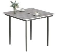 Outsunny Table de Jardin Rectangulaire pour 4 Personnes 85x85x72,5 cm Gris