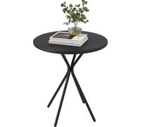 Outsunny Table de jardin ronde Ø 60 cm, table de terrasse cadre en acier, charge de 50 kg, pour intérieur et extérieur, pour balcon, porche, noir
