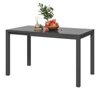 Outsunny Table de Salle à Manger Extensible d'Extérieur de 85-125 cm pour 4-6 Personnes Table Rectangulaire pour Porche Terrasse Jardin