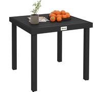 Outsunny Table š€ manger de jardin pour 4 personnes, table de jardin extšŠrieure en aluminium, pour patio, terrasse, 78 x 78 x 74 cm, noir