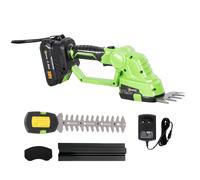 Outsunny Taille-haies sans fil 2-en-1 Taille-haies et cisaille électrique avec longueurs de coupe 20/10cm, chargeur