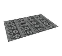 Outsunny Tapis d'extérieur, imperméable, design réversible, fibre de plastique de qualité, noir+gris, 182 x 274cm