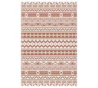 Outsunny Tapis d'extérieur réversible 1,8 x 2,7 m, tapis de sol au motif mur géométrique en PP sac de transport rouge et blanc