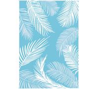 Outsunny Tapis d'extérieur réversible 274x182 cm, tapis de sol en PP résistant aux intempéries, sac de transport, bleu