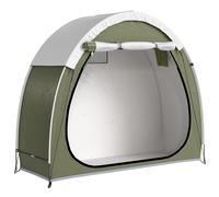 Outsunny Tente à Vélo Abri de Vélo Portable pour 2 Vélos Imperméable avec poche sac transport Tissu Oxford 200 x 80 x 170 cm vert