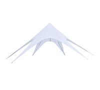 Outsunny Tente de Jardin XXL en étoile bâche Anti-Pluie Voile d'ombrage Toile de Camping 10 x 10 x 4 m Polyester Haute densité 210D imperméable Bleu Clair