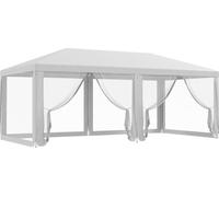 Outsunny Tente de reception extšŠrieur barnum tonnelle 6 parois amovibles dim. 6L x 3l m, pour les fšºtes, šŠvššnements, blanc