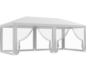 Outsunny Tente de reception extšŠrieur barnum tonnelle 6 parois amovibles dim. 6L x 3l m, pour les fšºtes, šŠvššnements, blanc