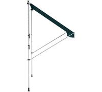 Outsunny Tente de Soleil d'Extérieur 2x1.5m à Rouleau avec Manivelle, Hauteur et Angle Réglables, Vert