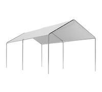 Outsunny Carport auvent pour Voiture 6 x 3 m Acier galvanisé Robuste PE Haute densité Blanc
