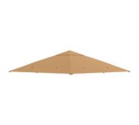 Outsunny Toile de rechange pour pavillon toit de remplacement gazebo tissu polyester haute densité 180 g/m² anti-UV 3 x 3 m beige
