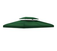 Toile de rechange pour pavillon - Outsunny - pour tonnelle tente haute densité 180 g/m² - polyester - 3 x 4 m - vert