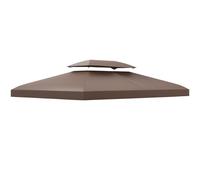 Outsunny Toile de Rechange pour Pavillon Tonnelle Tente Polyester Haute Densité Imperméabilisé 180 g/m² 3 x 4 m Chocolat aosom france