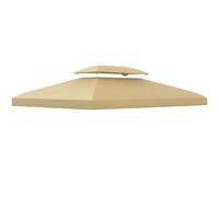Outsunny Toile de Rechange pour Pavillon Tonnelle Tente Polyester Haute Densité Imperméabilisé 180 g/m² 3 x 4 m Beige aosom france
