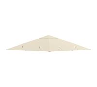 Outsunny Toile de rechange pour pavillon tonnelle tente toit de remplacement gazebo de jardin polyester 180 g/m² 3 x 3 m crème Aosom France