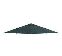Outsunny Toile de rechange pour pavillon tonnelle tente toit de remplacement gazebo de jardin tissu polyester haute densité 180 g/m² anti-UV 3 x 3 m gris