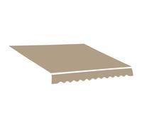 Outsunny Toile de rechange pour store banne toile d'auvent tissu de remplacement avec volant toile anti-UV dim. 3,82 x 2,4 m beige