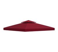 Outsunny Toile de rechange pour tonnelle 3 x 3 m polyester haute densité 180 g/m² bordeaux G
