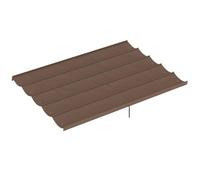 Outsunny Toile de toit pour pergola tonnelle rétractable de 4 x 3 m - toile uniquement 350 x 260 cm café