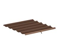 Outsunny Toile de toit pour pergola tonnelle rétractable de 3 x 3 m - toile uniquement 250 x 255 cm café