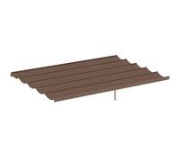 Outsunny Toile de toit pour pergola tonnelle rétractable de 4 x 3 m - café