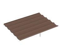 Outsunny Toile de Toit pour pergola tonnelle rétractable de 4 x 3 m - Toile Uniquement 350 x 260 cm café