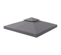 Toit de remplacement - Outsunny - pour pavillon jardin toile de rechange tonnelle tente - polyester - 3x3 m - gris