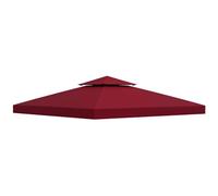 Outsunny Toile de rechange pour tonnelle 3 x 3 m polyester haute densité 180 g/m² bordeaux G