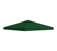 Outsunny Toit de Remplacement pour Gazebo de Jardin 3 x 3 m Vert Foncé | Toile de Rechange pour Pavillon, Tonnelle, Tente, Toile de Remplacement Tonnelle 3x3