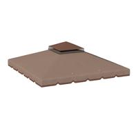 Outsunny Toit de remplacement pour pavillon 3x3m Imperméable Toit de pavillon à double toiture avec orifices d'évacuation Kaki