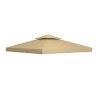 Outsunny Toit de Remplacement pour pavillon de Jardin Toile de Rechange pour pavillon tonnelle Tente 3 x 3 m Beige