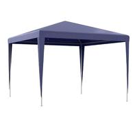Outsunny Tonnelle 3x3m, tonnelle de Jardin extérieure Anti UV, Tente de réception, Barnum de Jardin pour Camping fête Festival Plage, Haute densité PE, Bleu