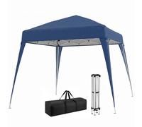 Outsunny Tonnelle Barnum de Jardin Pliant Anti UV avec Sac de Transport Acier Oxford Imperméabilisé 3 x 3 x 2,4 m Bleu