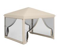 Outsunny Tonnelle Barnum Pliant Pop-up imperméabilisé Style Colonial 3L x 3l x 2,65H m 4 moustiquaires + Sac de Transport