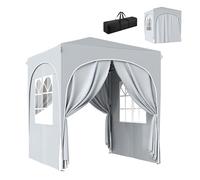 Tonnelle pliante - Outsunny - 2x2 m - réglable en hauteur imperméable protection UV50+ - montage facile - tissu Oxford - gris clair