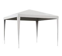 Outsunny Tonnelle de jardin 3 x 3 m, barnum tente de réception Structure en acier, tissu PE pour fêtes et mariages, blanc