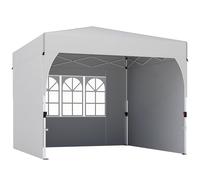 Tonnelle pliante - Outsunny - 3 x 3 m - pop up - 3 parois latérales - montage facile - protection UPF 50+ - tissu oxford - crème