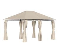Outsunny Tonnelle de jardin barnum pavillon style colonial double-toit toiles latérales amovibles 4L x 3l x 2,72H m kaki