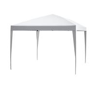 Outsunny Tonnelle de jardin extšŠrieur 3x3m Tonnelle pliante Pop up Tente Pliable Barnum de Jardin Pliant Anti-UV + Sac de Transport Acier Oxford Blanc