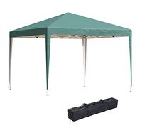 Outsunny Tonnelle de Jardin extérieur 3x3m Tonnelle Pliante Pop up Tente Pliable Barnum de Jardin Pliant Anti-UV + Sac de Transport Acier Oxford Vert
