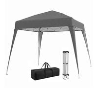 Outsunny Tonnelle Barnum de Jardin Pop-up Pliant 297L x 297l x 250H cm Acier Polyester imperméabilisé Anti UV avec Sac de Transport Gris