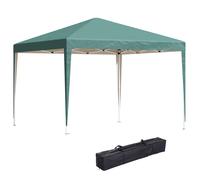 Outsunny Tonnelle de jardin extšŠrieur 3x3m Tonnelle pliante Pop up Tente Pliable Barnum de Jardin Pliant Anti-UV + Sac de Transport Acier Oxford vert
