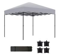 Outsunny, tonnelle d'environ 3x3 mètres, imperméable, stable, résistante aux intempéries, tonnelle pliante pop-up