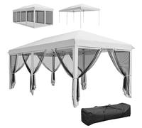 Outsunny Tonnelle Pliante Barnum Pliant Pop-up 6 x 3 m Anti-UV Blanc
