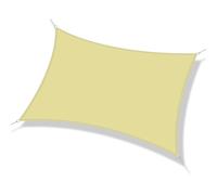 Outsunny Voile d'ombrage rectangulaire 4x6m toile ombrage extérieur protection anti-UV pour jardin terrasse patio balcon, sable